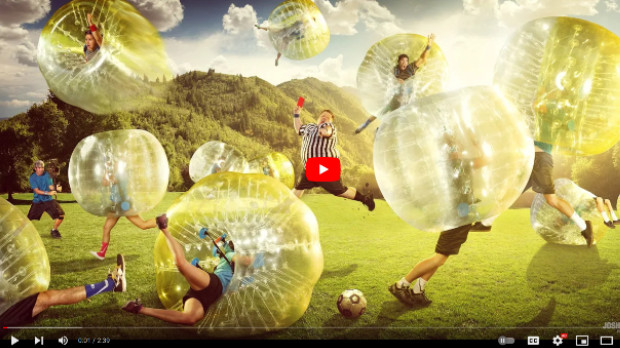 Bubbel voetbal huren