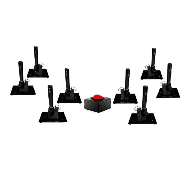 Confetti kanon set 8 stuks + afvuurknop