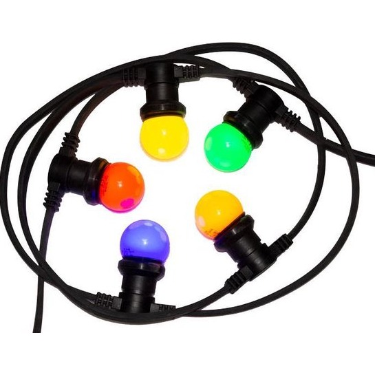 Prikkabel slinger LED 10 meter gekleurd