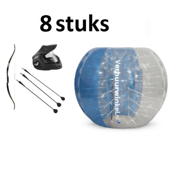 Bumperballen + Archery tag set 8 stuks
