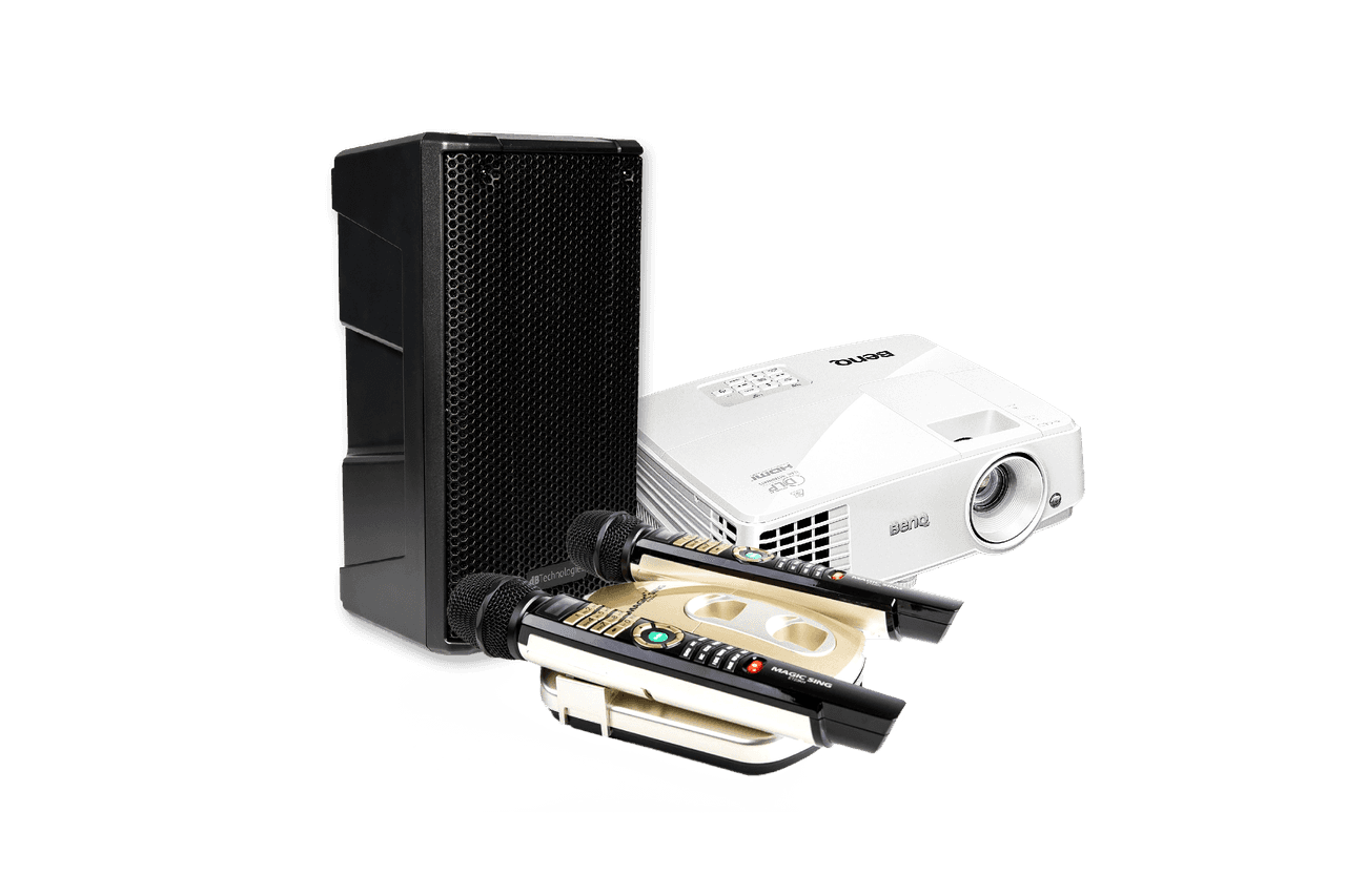 Standaard karaoke set met beeld en geluid huren