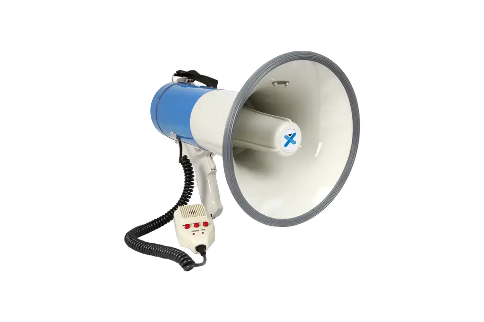Megafoon met sirene functie