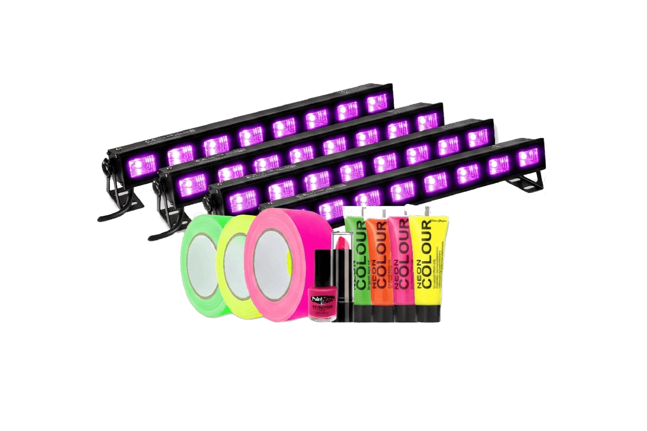 Neon party pakket groot huren