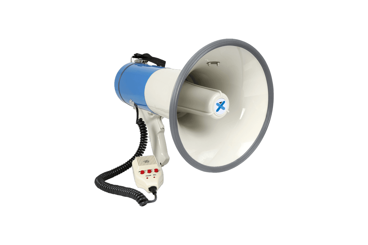 Megafoon met sirene functie