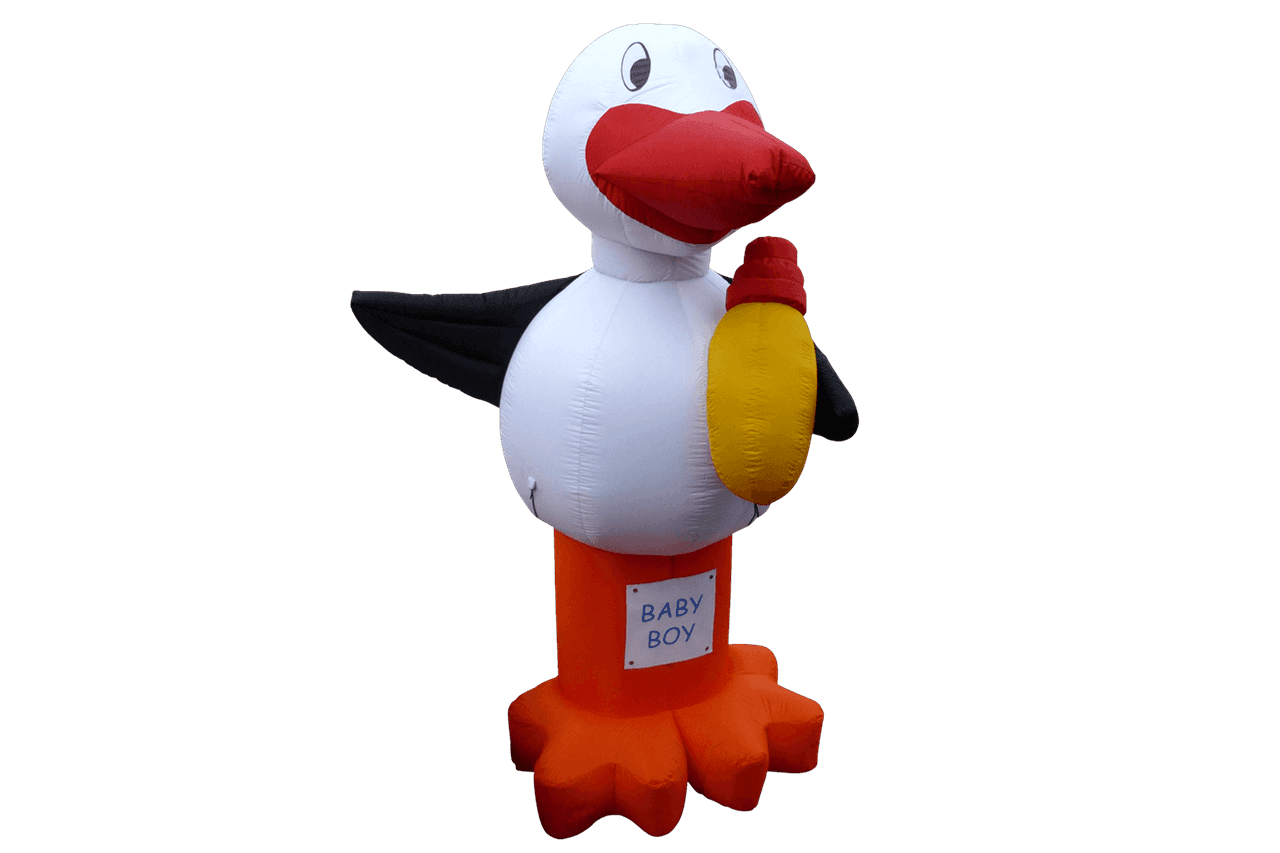 Opblaas ooievaar huren