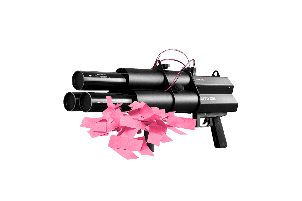 Gender reveal confetti shotgun roze huren