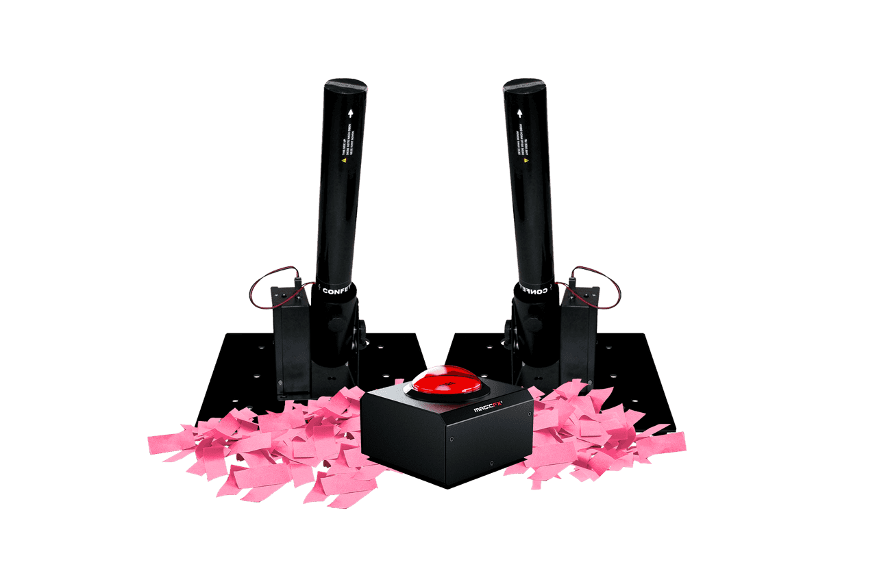 1 afvuurknop + 2 confetti kanonnen huren