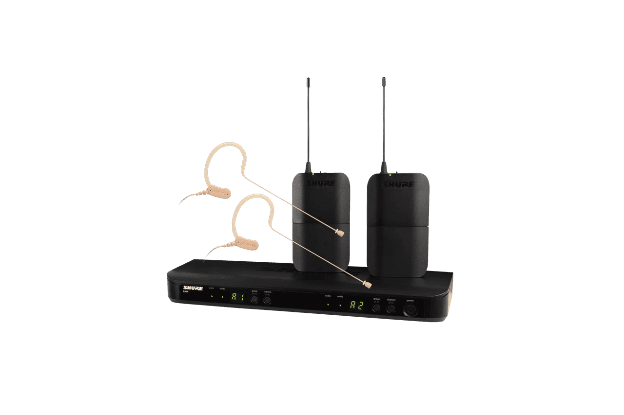 Shure BLX188E dubbele draadloze professionele headset microfoon huren