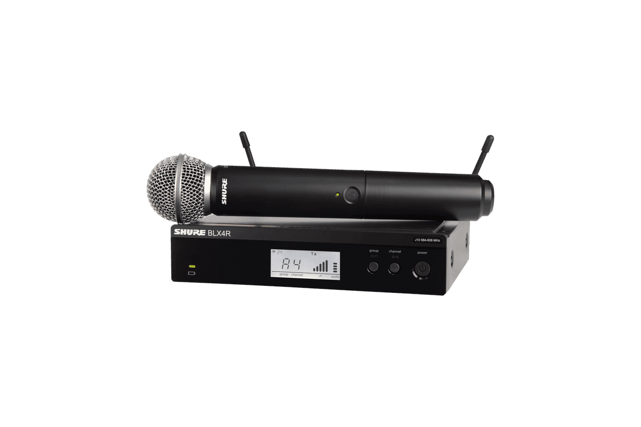 Shure BLX4 draadloos professioneel handheld microfoonsysteem huren