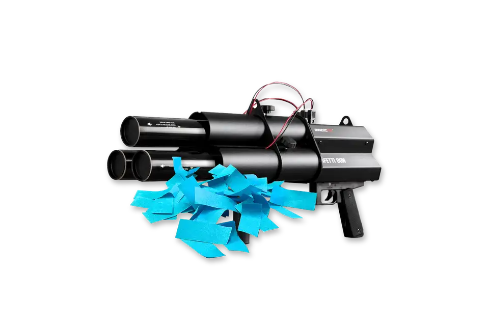 Gender reveal confetti shotgun blauw