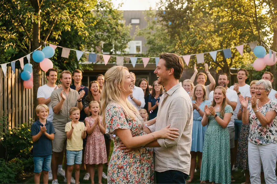 Gender reveal in Helmond